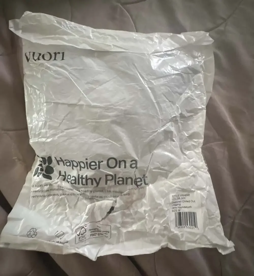 NWT Vuori Textured Chilled Out Legging Java Houndstooth M
